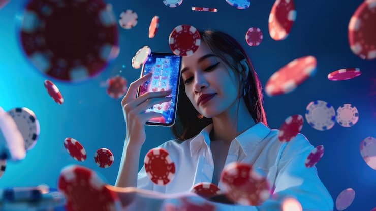Studio kasino 77luck menampilkan roda roulette fisik dengan kamera multi-arah untuk streaming langsung